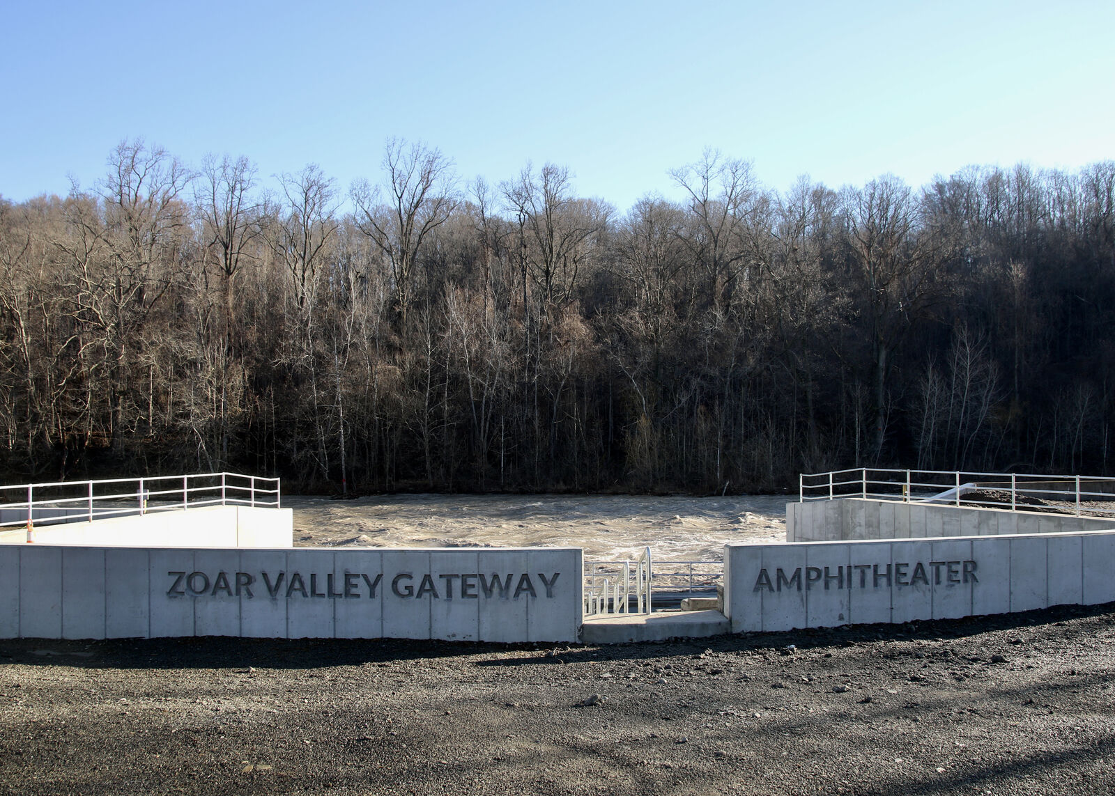 Zoar Valley Gateway Amphitheater overlooking the creek